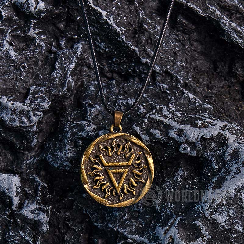 WorldNorse Viking Witchcraft Amulet Necklace - Retro Bronze - image 0