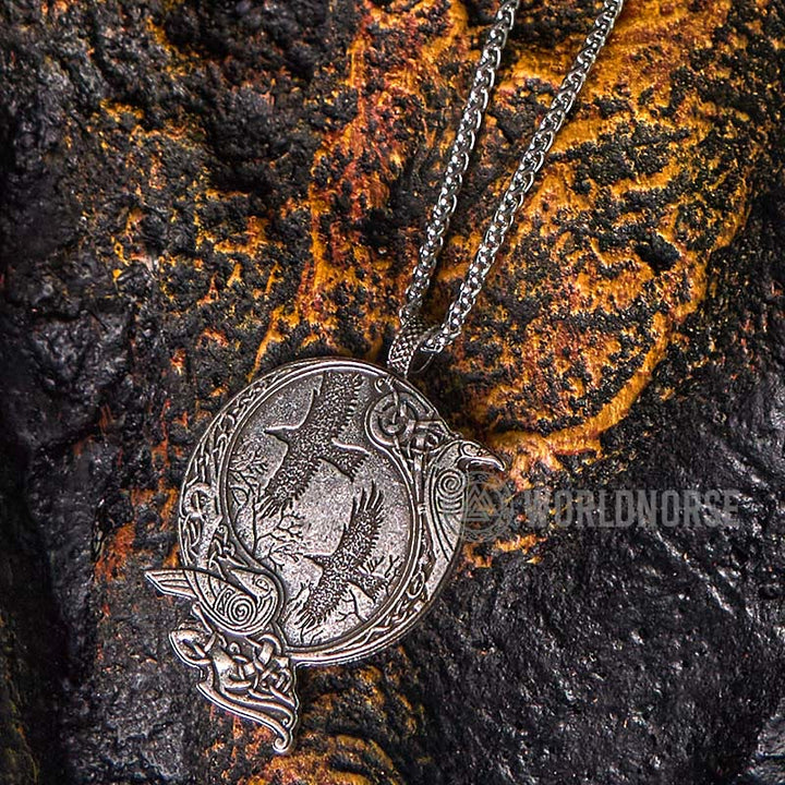 WorldNorse Odin Viking Raven Necklace