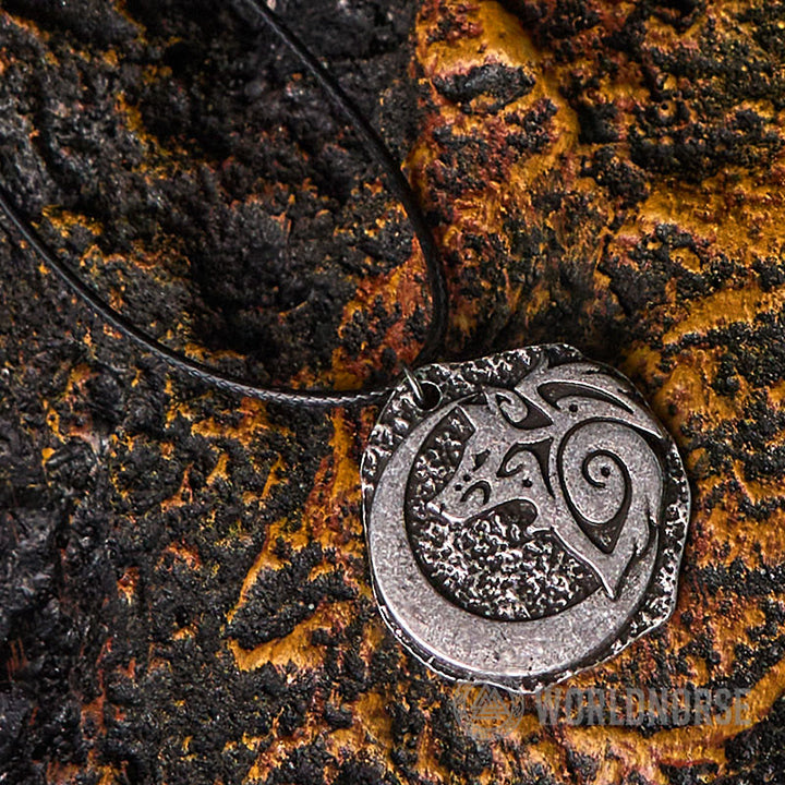 WorldNorse Wolf Roar Moon Necklace