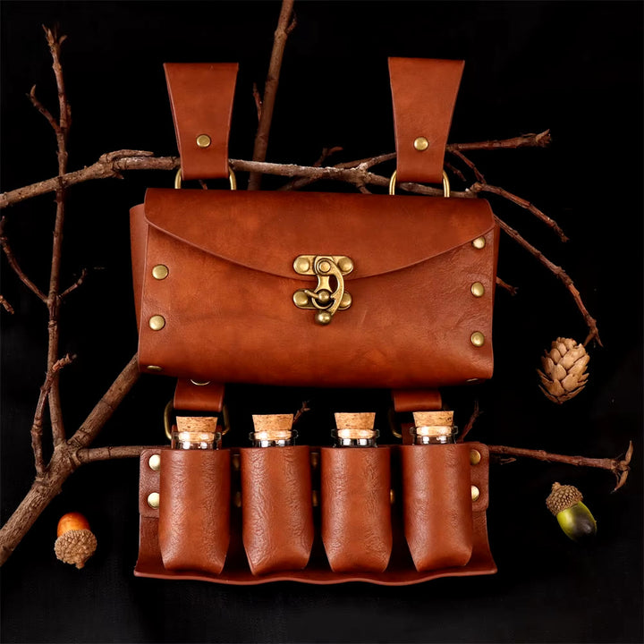 WorldNorse Medieval Witch Leather Belt Pouch Bag