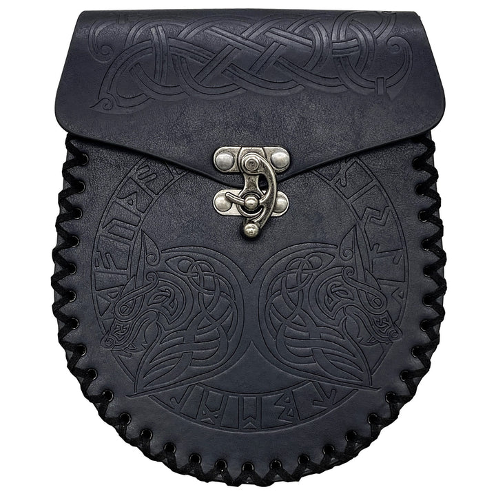 WorldNorse Viking Style Leather Belt Pouch Bag