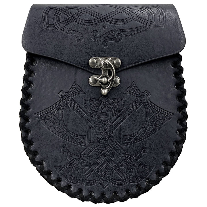 WorldNorse Viking Style Leather Belt Pouch Bag