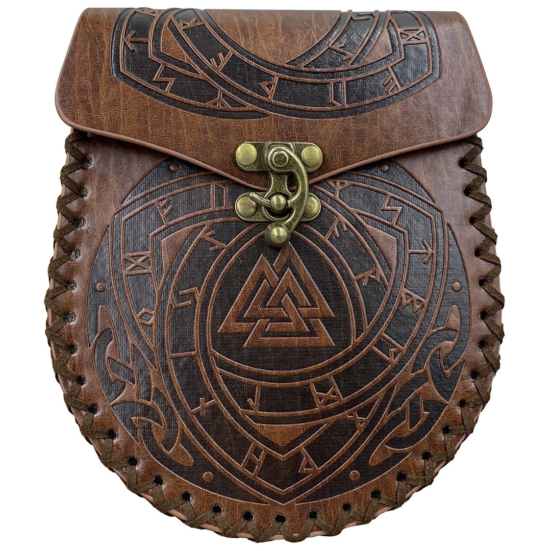 WorldNorse Viking Style Leather Belt Pouch Bag