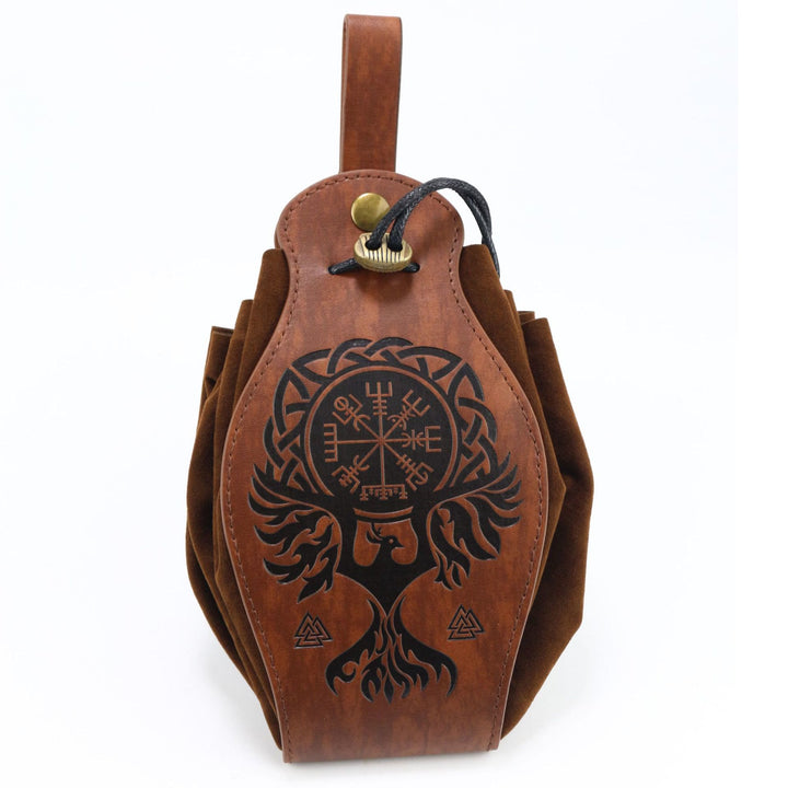 WorldNorse Brown Leather Belt Pouch Bag