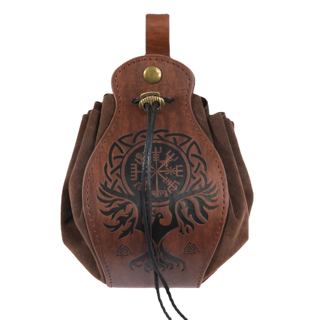 WorldNorse Brown Leather Belt Pouch Bag