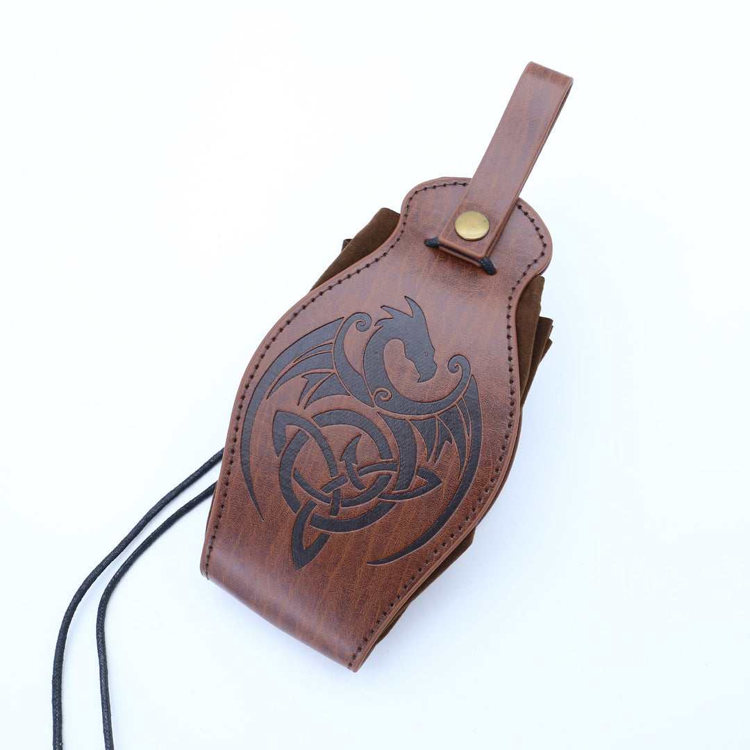 WorldNorse Brown Leather Belt Pouch Bag