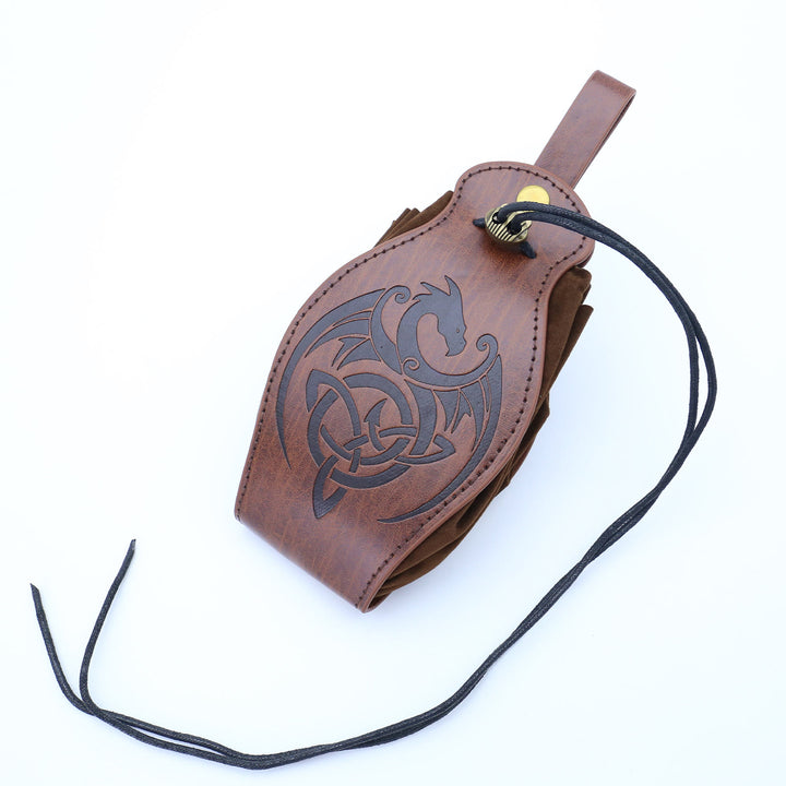 WorldNorse Brown Leather Belt Pouch Bag