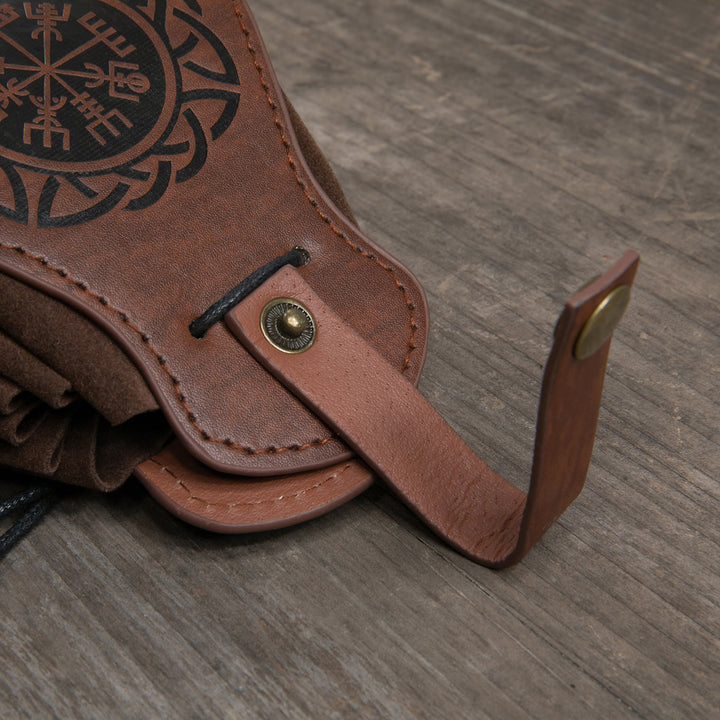 WorldNorse Brown Leather Belt Pouch Bag