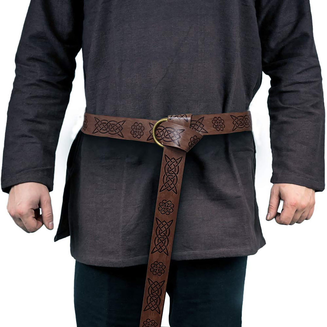 WorldNorse Retro Celtic Knot Leather Belt