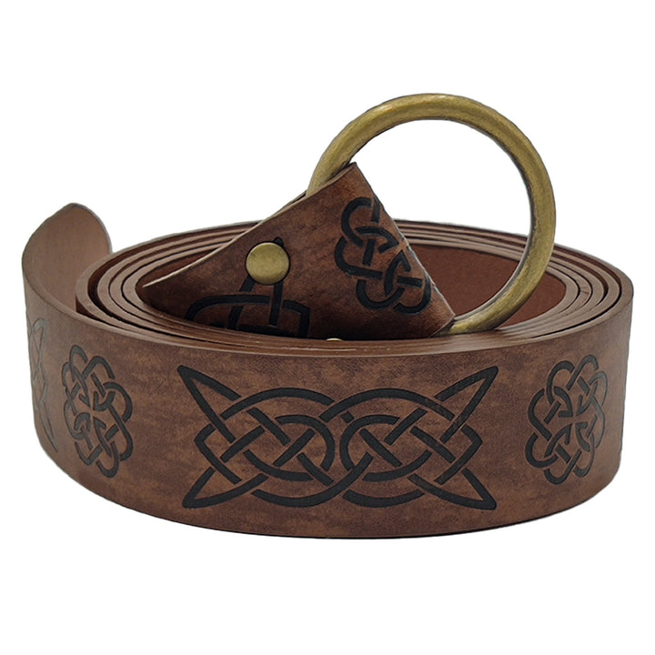 WorldNorse Retro Celtic Knot Leather Belt