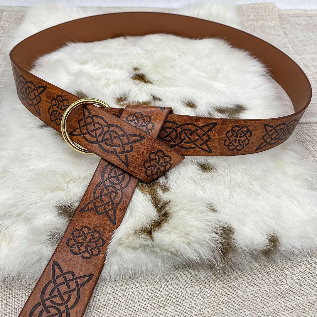 WorldNorse Retro Celtic Knot Leather Belt