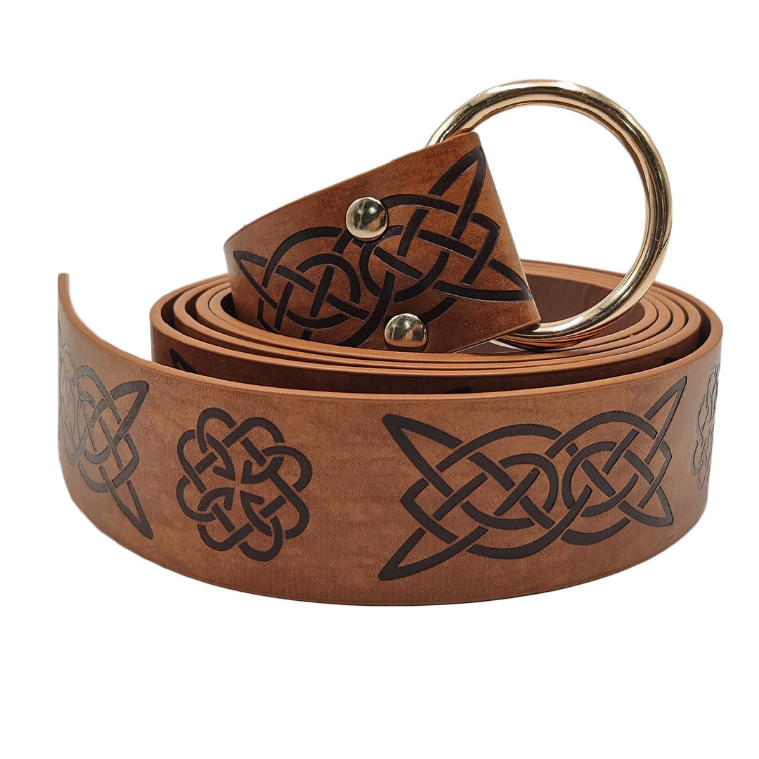 WorldNorse Retro Celtic Knot Leather Belt