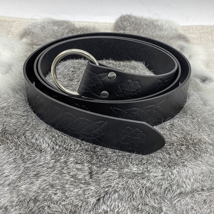 WorldNorse Retro Celtic Knot Leather Belt