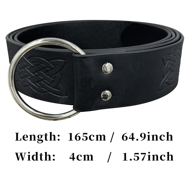 WorldNorse Embossed Rivet Leather Belt