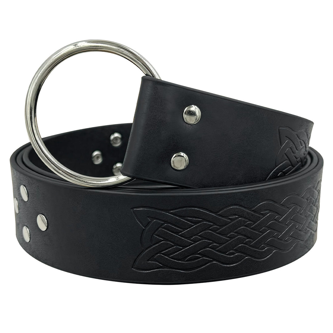 WorldNorse Embossed Rivet Leather Belt