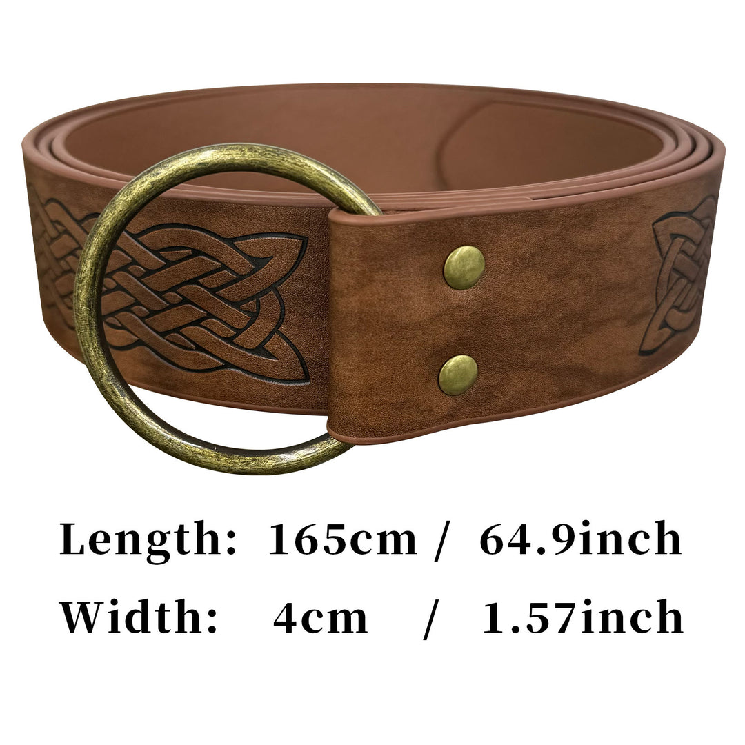 WorldNorse Embossed Rivet Leather Belt