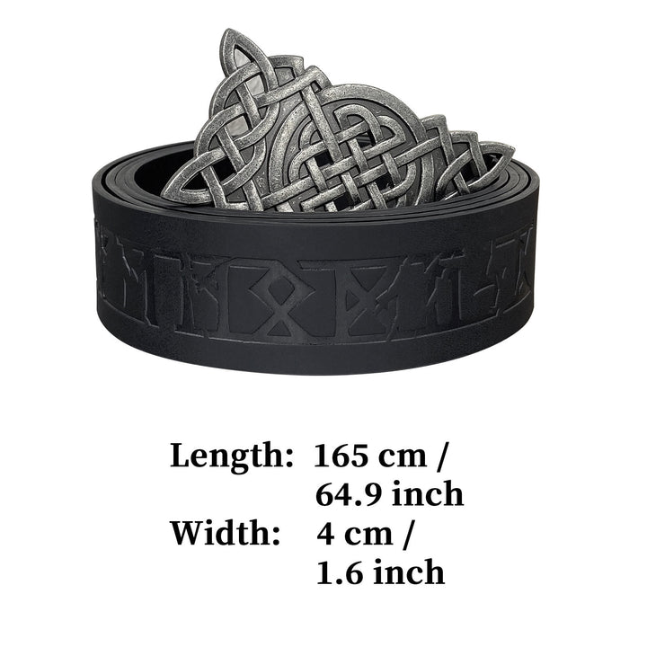 WorldNorse Rivet Rune Celtic Knot Buckle Belt