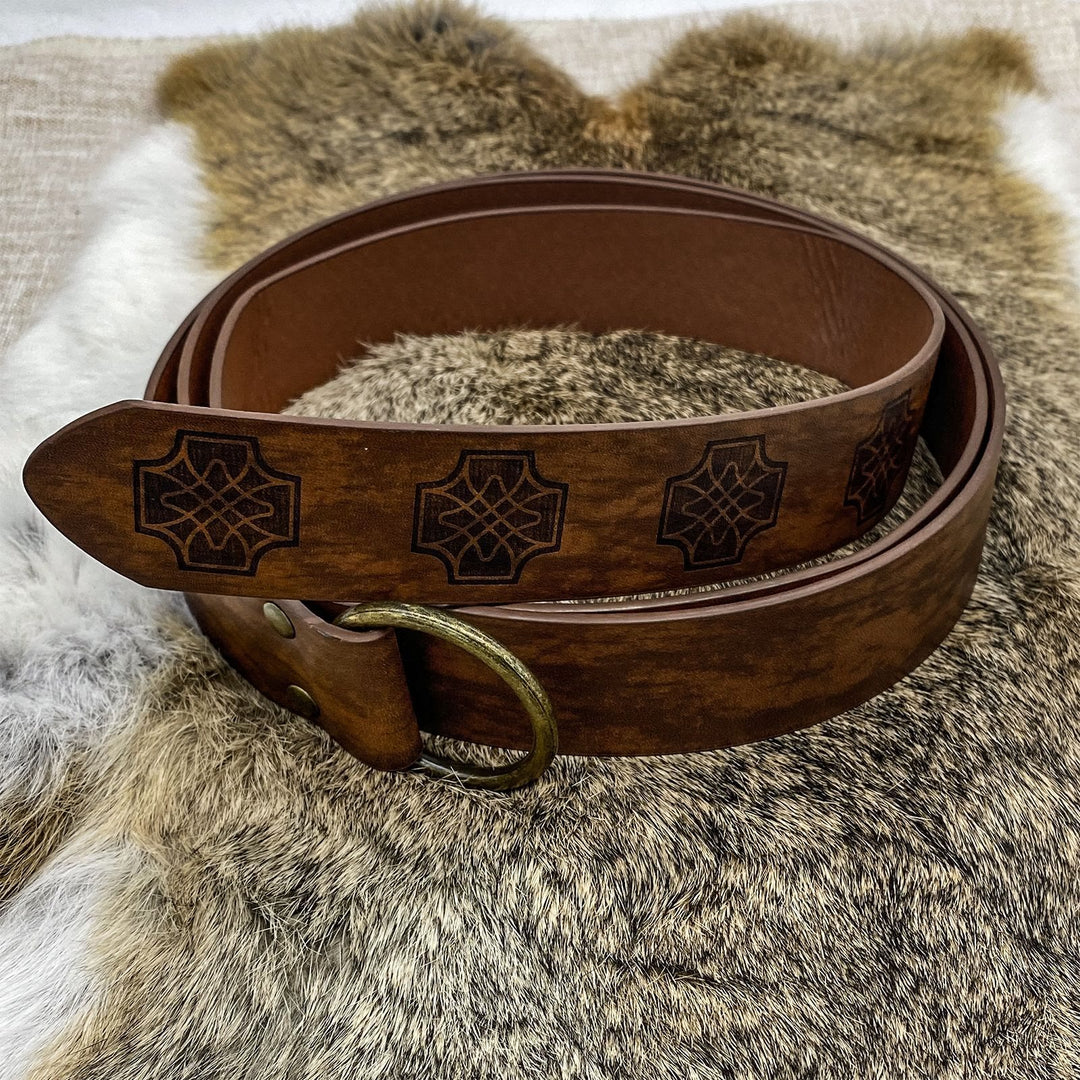 WorldNorse Viking Celtic Knot Embossed Belt