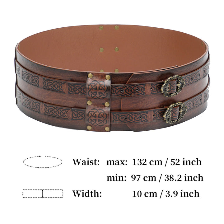 WorldNorse Medieval Knight Style Wide Belt