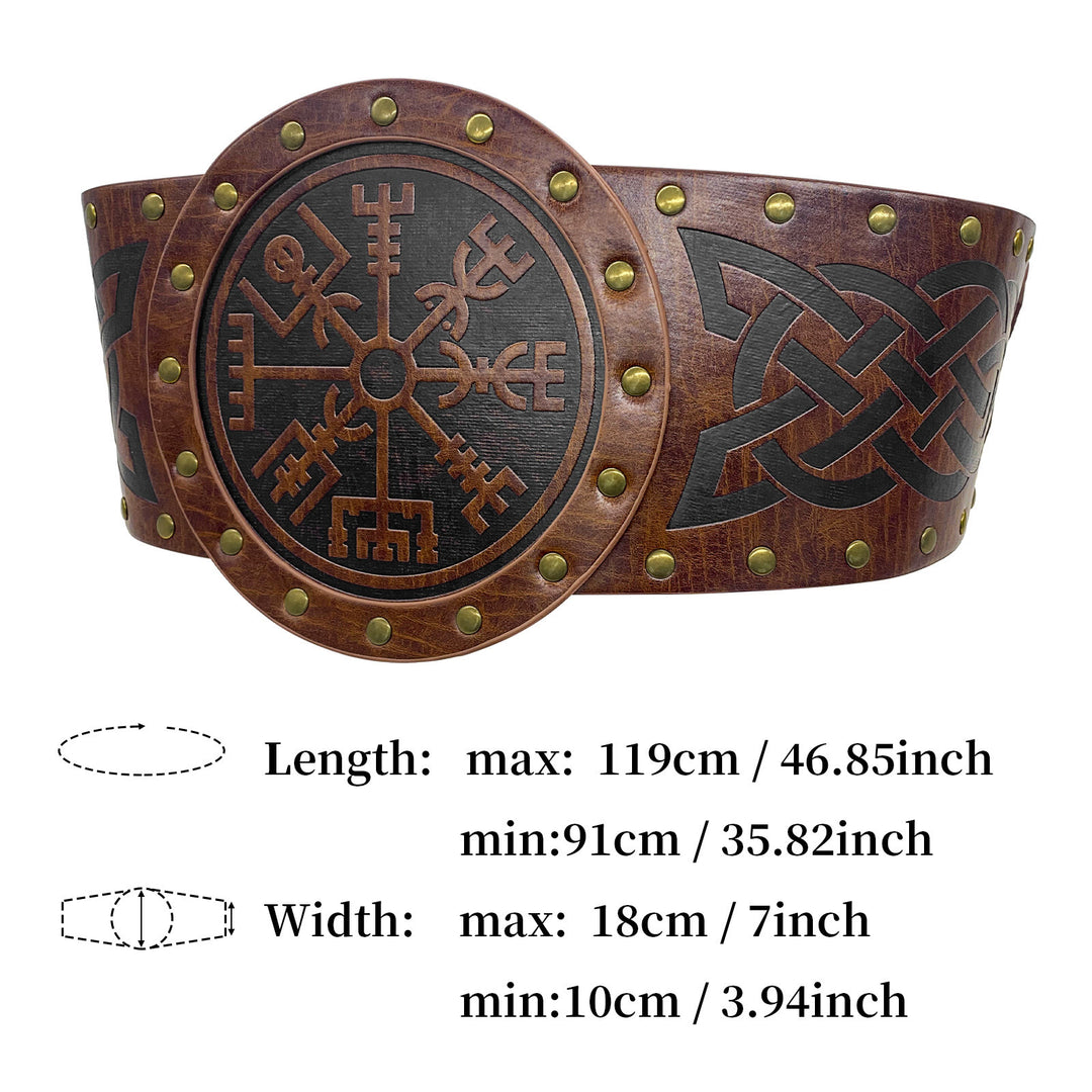 WorldNorse Rivet Celtic Knot Vegvisir Waistband