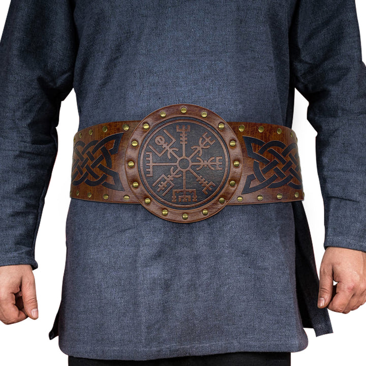 WorldNorse Rivet Celtic Knot Vegvisir Waistband