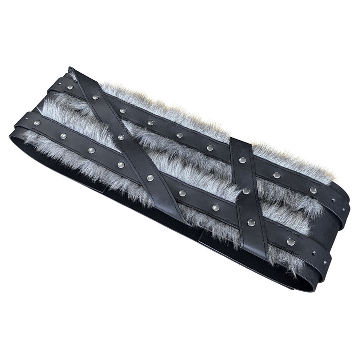 WorldNorse Viking Fur-Lined Rivet Waistband - image 9