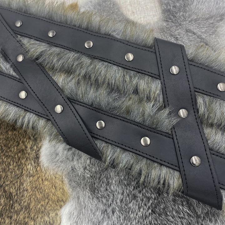 WorldNorse Viking Fur-Lined Rivet Waistband - image 7