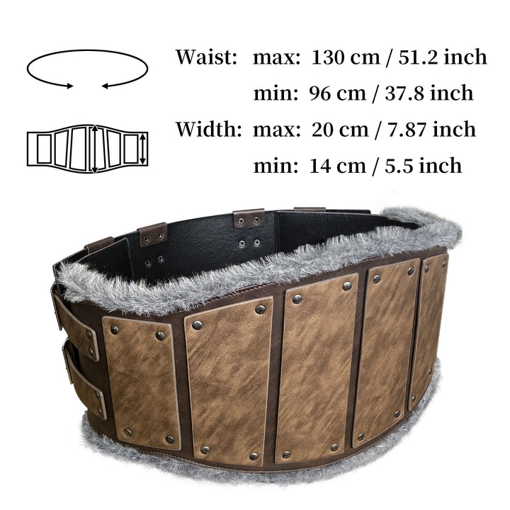 WorldNorse Nordic Armor Fur-Lined Waistband