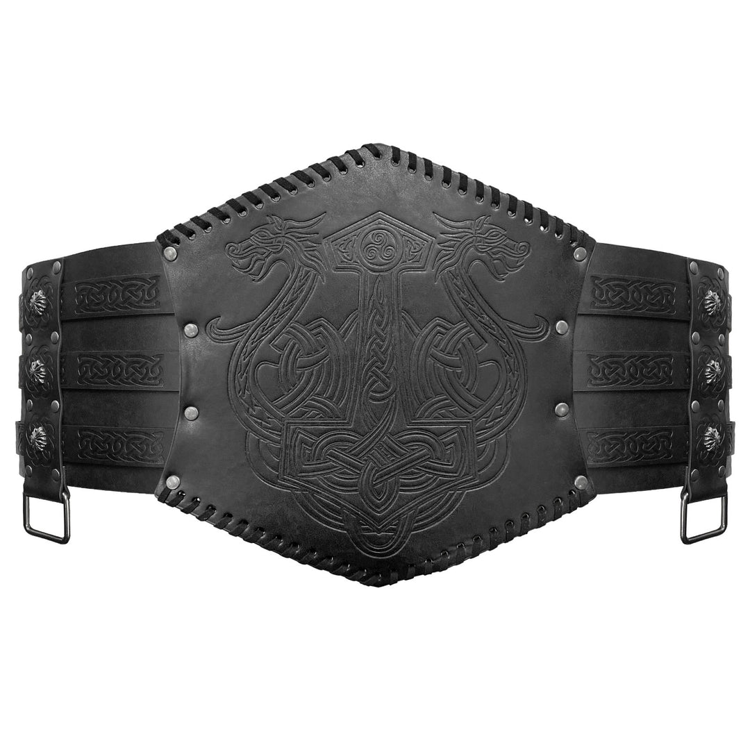 WorldNorse Norse Dragon Mjolnir Wolves Celtic Knot Waistband