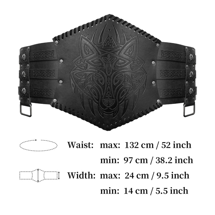 WorldNorse Norse Dragon Mjolnir Wolves Celtic Knot Waistband