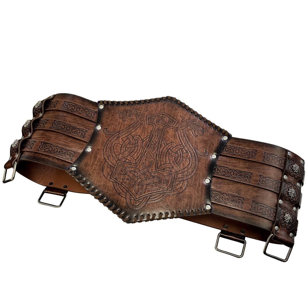 WorldNorse Norse Dragon Mjolnir Wolves Celtic Knot Waistband - image 3