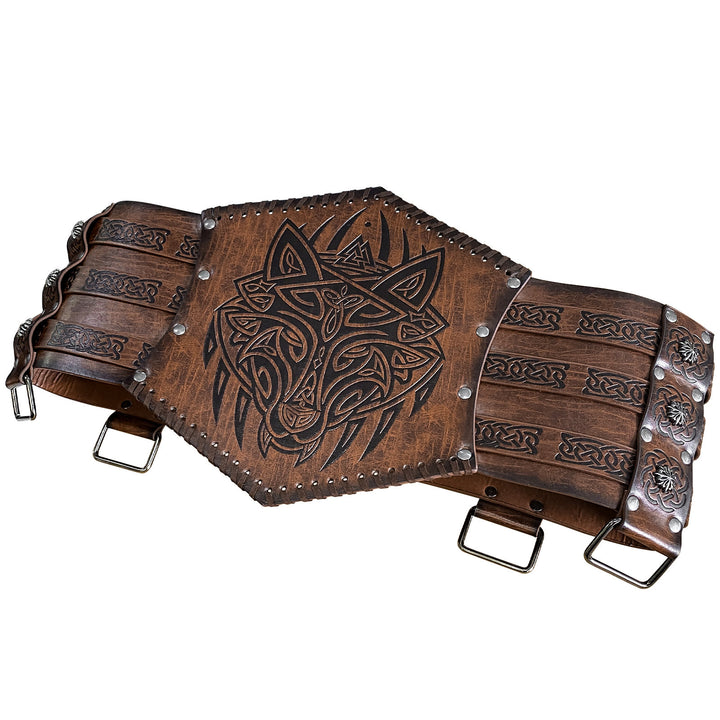 WorldNorse Norse Dragon Mjolnir Wolves Celtic Knot Waistband