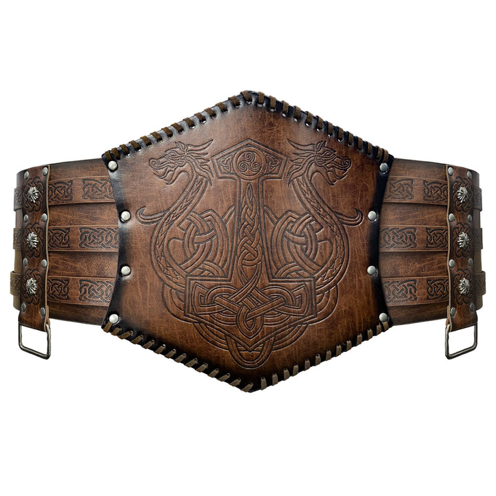 WorldNorse Norse Dragon Mjolnir Wolves Celtic Knot Waistband