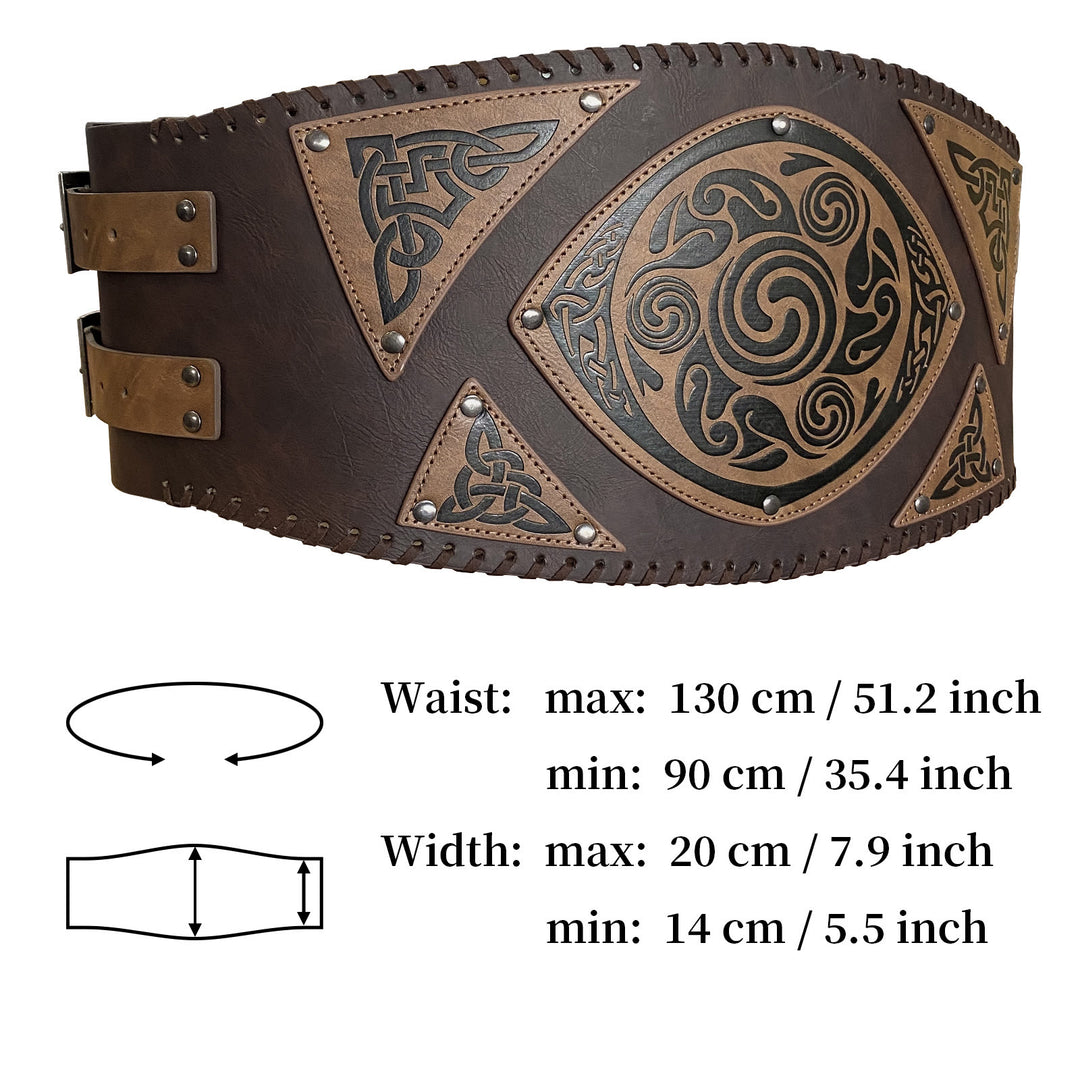 WorldNorse Nordic Celtic Knot Leather Waistband