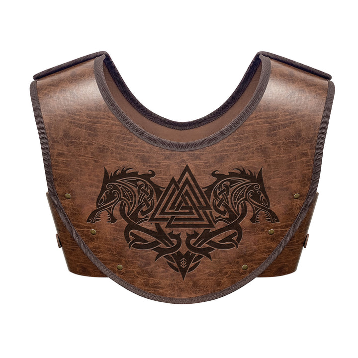 WorldNorse Celtic Knot Vegvisir Wolves Chest Armor - image 9