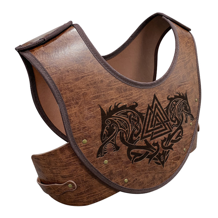 WorldNorse Celtic Knot Vegvisir Wolves Chest Armor - image 10