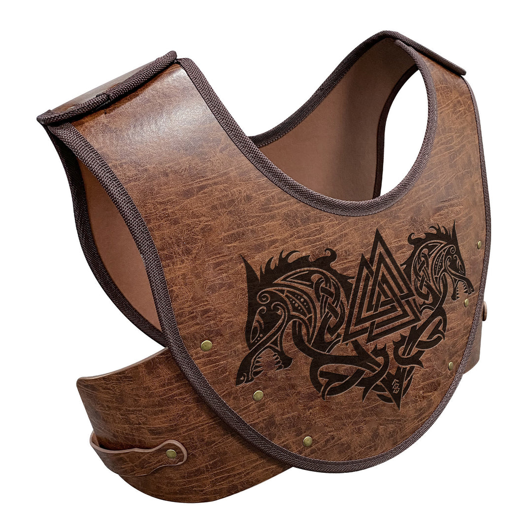 WorldNorse Celtic Knot Vegvisir Wolves Chest Armor