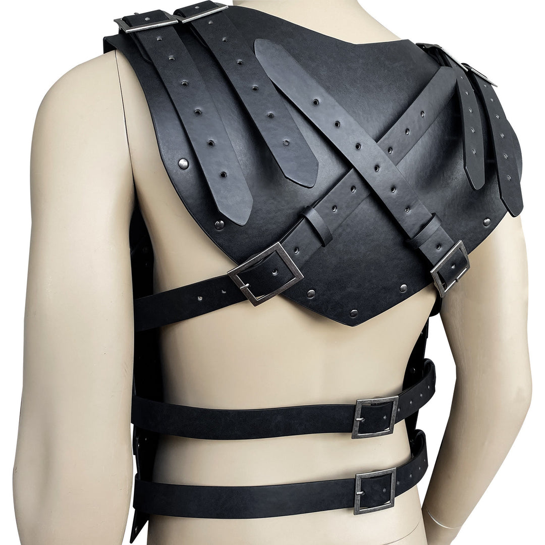 WorldNorse Viking Axe Mjolnir Leather Vest Chest Armor