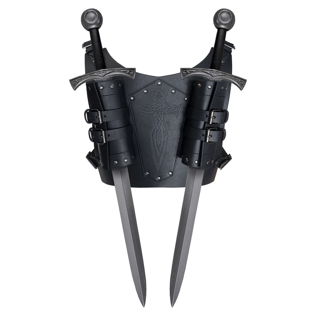 WorldNorse Celtic Knot Leather Back Sword Scabbard Case - Black - image 4