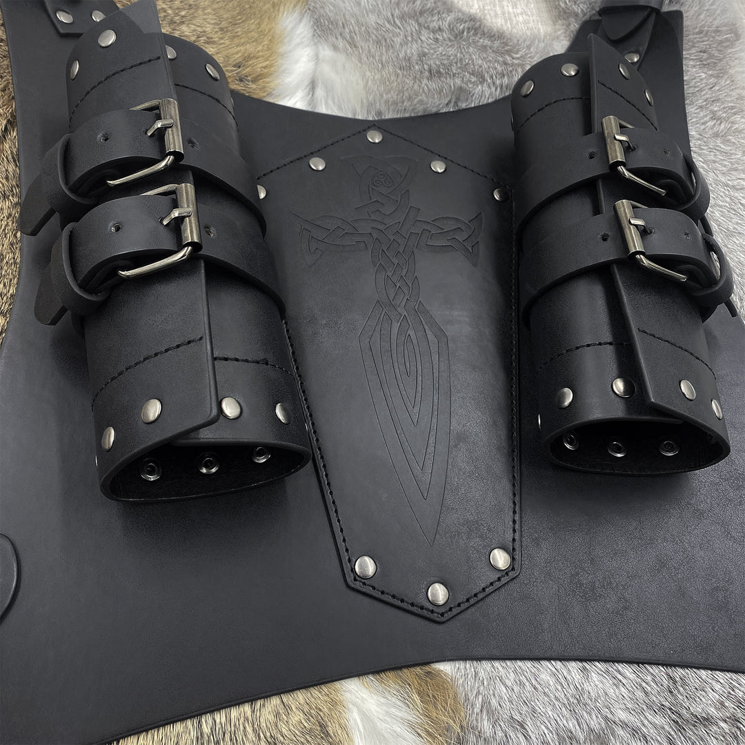 WorldNorse Celtic Knot Leather Back Sword Scabbard Case - image 5