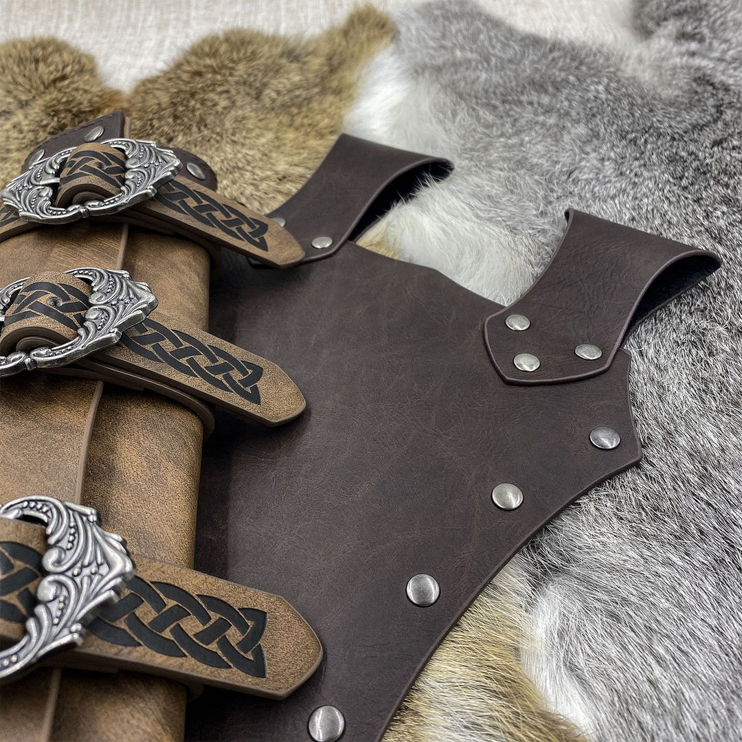WorldNorse Celtic Knot Buckle Leather Sword Belt Sheath - image 2