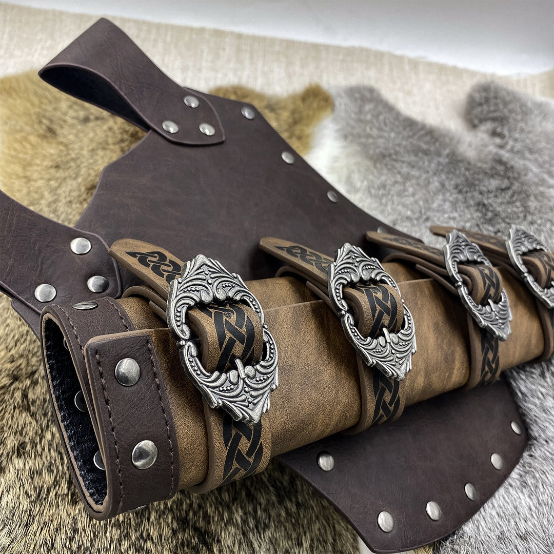 WorldNorse Celtic Knot Buckle Leather Sword Belt Sheath - Sword Belt Sheath - image 1