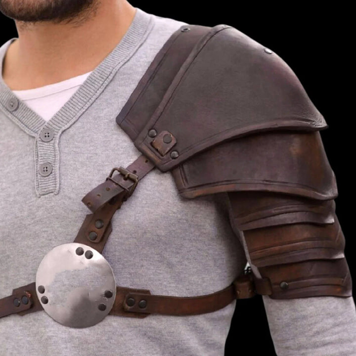 WorldNorse Medieval Steampunk Shrug Armor Single-Shoulder Pauldron - Pauldron - image 0