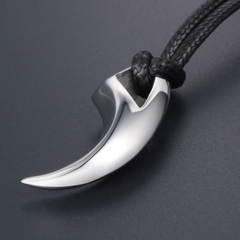 WorldNorse Wolf Tooth Spike Claw Necklace - With Black Cord 60cm - image 6