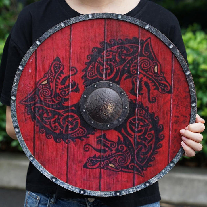 WorldNorse Raven Dragon Battleworn Viking Shield