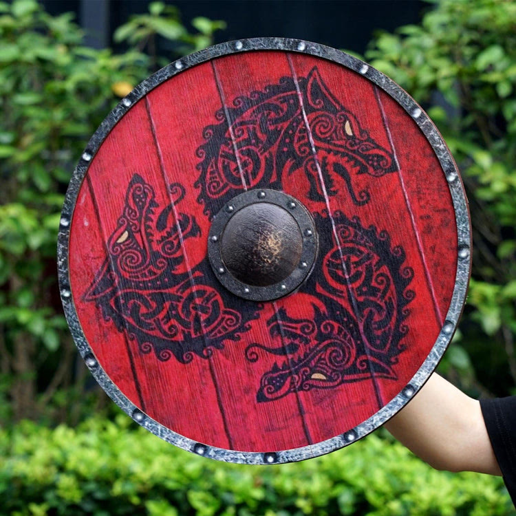 WorldNorse Raven Dragon Battleworn Viking Shield