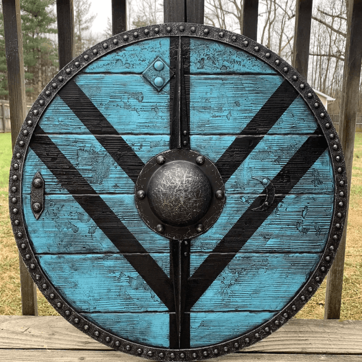 WorldNorse Viking Jörmungandr Carved Kolovrat Shield