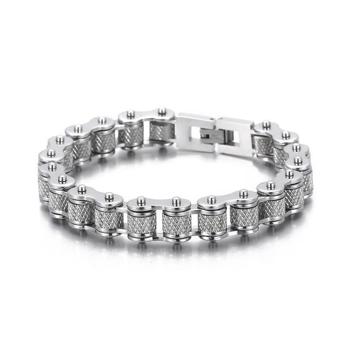 WorldNorse Motorcycle Chain Solid Bracelet - Silver 22.5 cm - image 8
