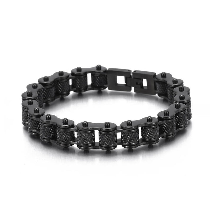 WorldNorse Motorcycle Chain Solid Bracelet - Black 22.5 cm - image 3