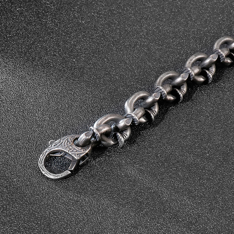 WorldNorse Nail Link Chain Bracelet